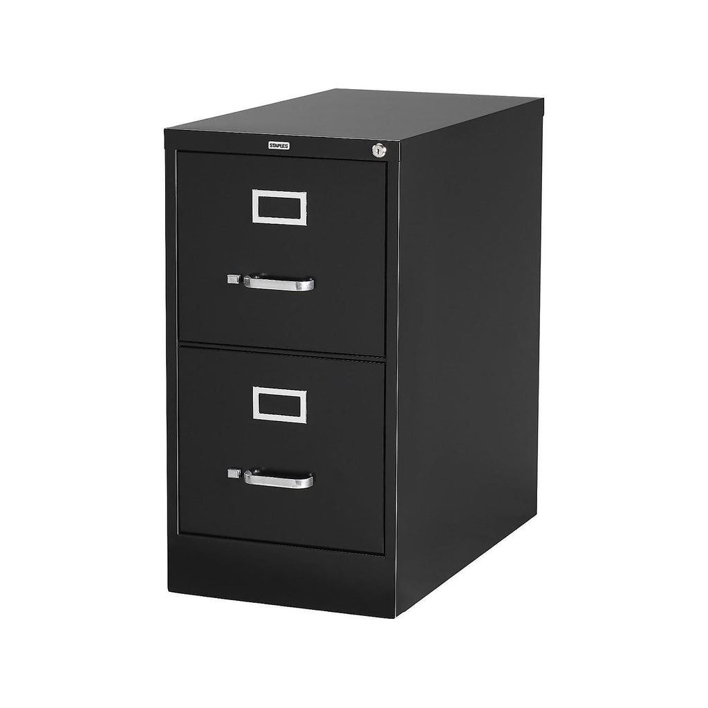 Black 2 Drawer Letter Size Lockable File Cabinet F8509