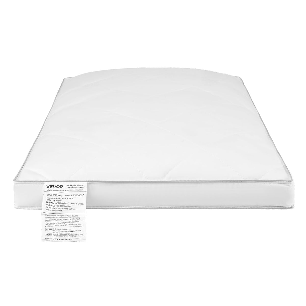 Queen Size White Set of 2 Bed Pillows S715508