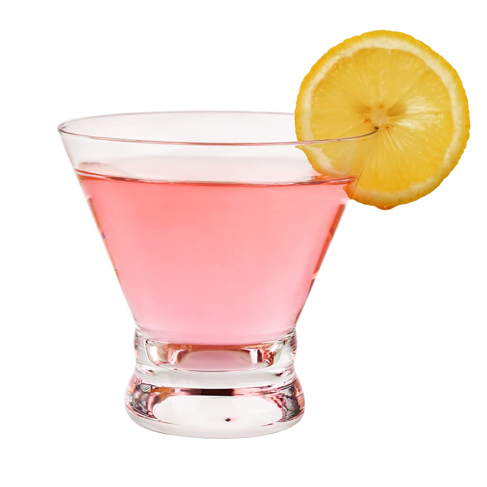 Set of 12 8-Ounce Stemless Martini Glasses O8597