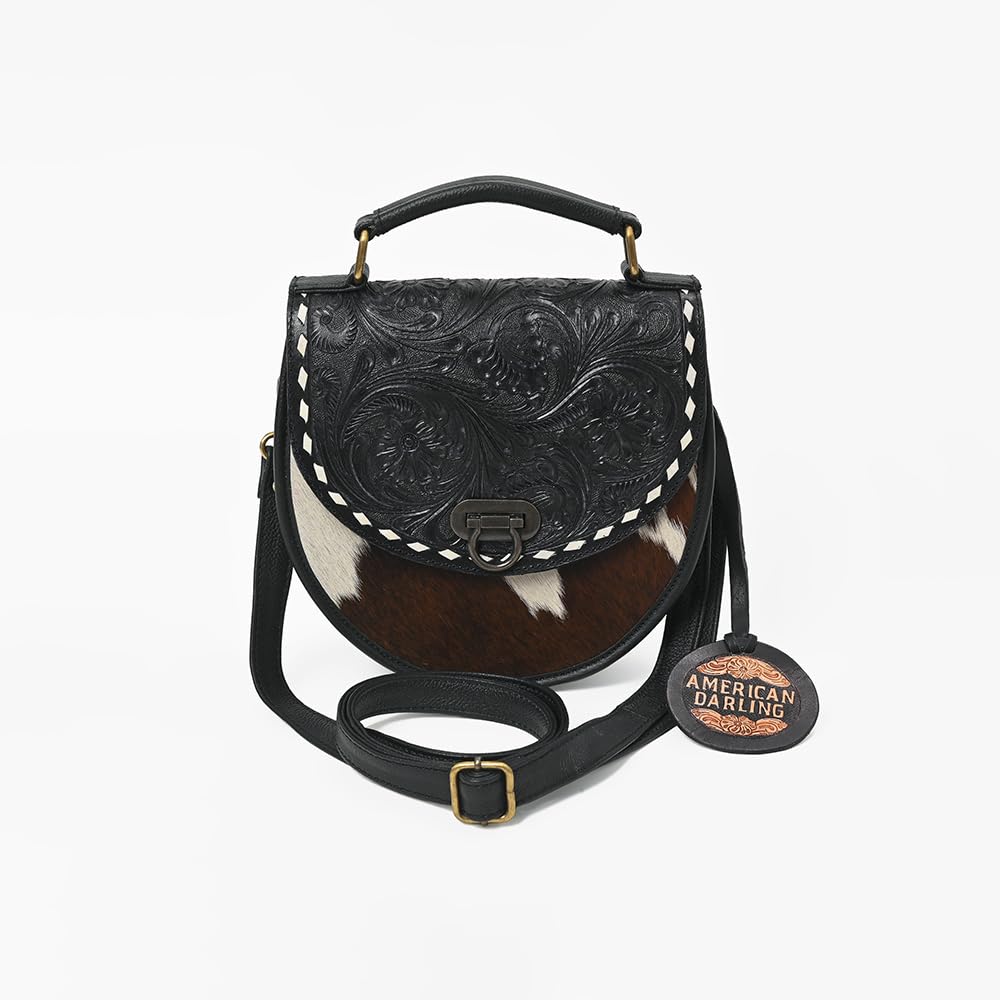 Genuine Leather Hair-On Cowhide Mini Crossbody Q68363