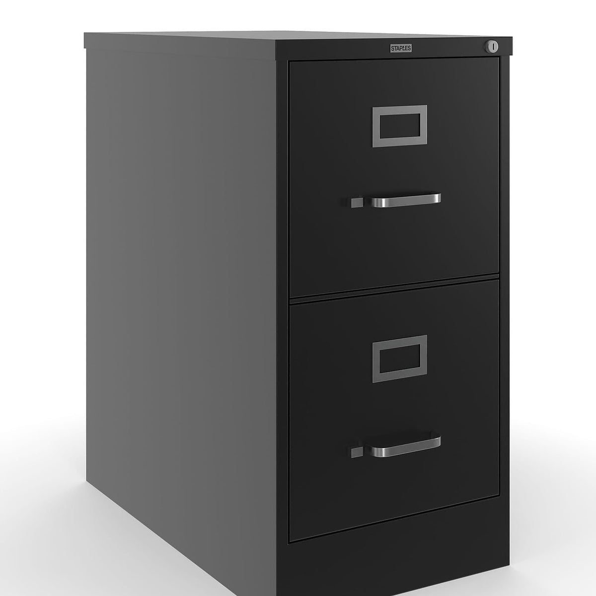 Black 2 Drawer Letter Size Lockable File Cabinet F8509