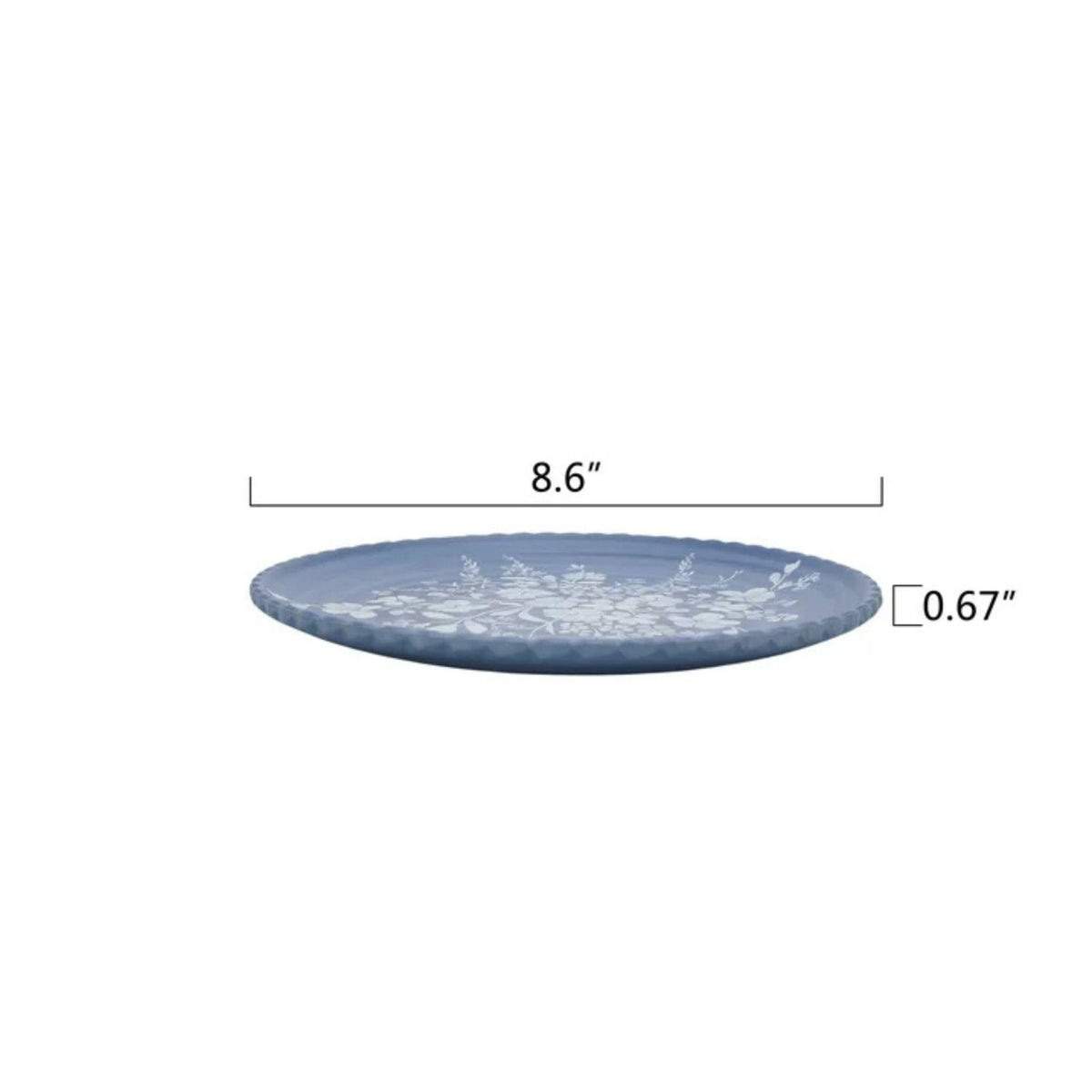 12-Piece Bamboo Melamine Dinnerware Set, Service for 4, Blue O3785