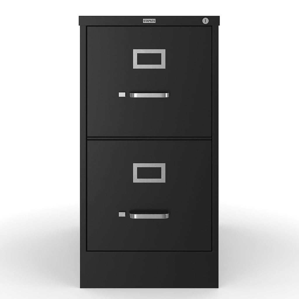 Black 2 Drawer Letter Size Lockable File Cabinet F8509
