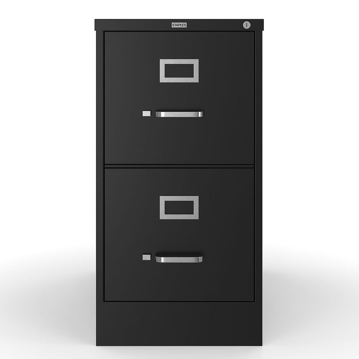 Black 2 Drawer Letter Size Lockable File Cabinet F8509