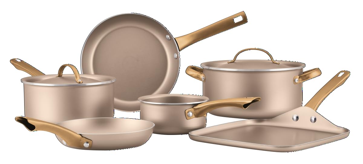 Nonstick Cookware and Pot Set with Lids, Dishwasher Safe, 12 Piece G38707