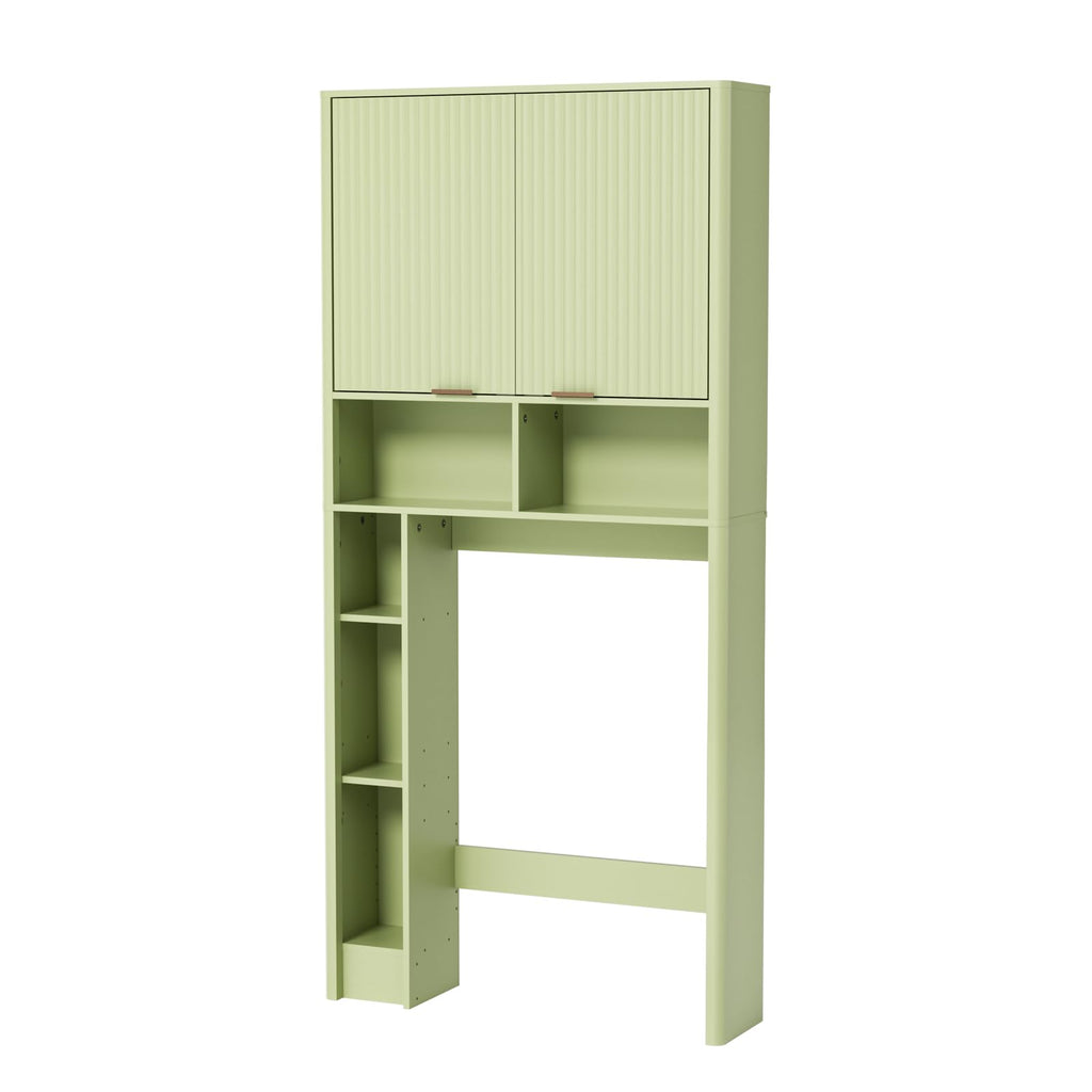 Green Over the Toilet Storage Cabinet with Adjustable Shelf L5402