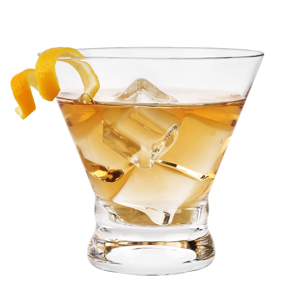 Set of 12 8-Ounce Stemless Martini Glasses O8597