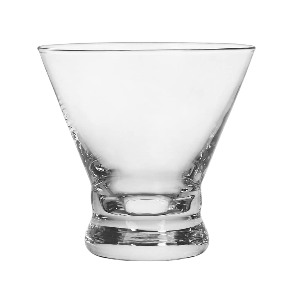 Set of 12 8-Ounce Stemless Martini Glasses O8597