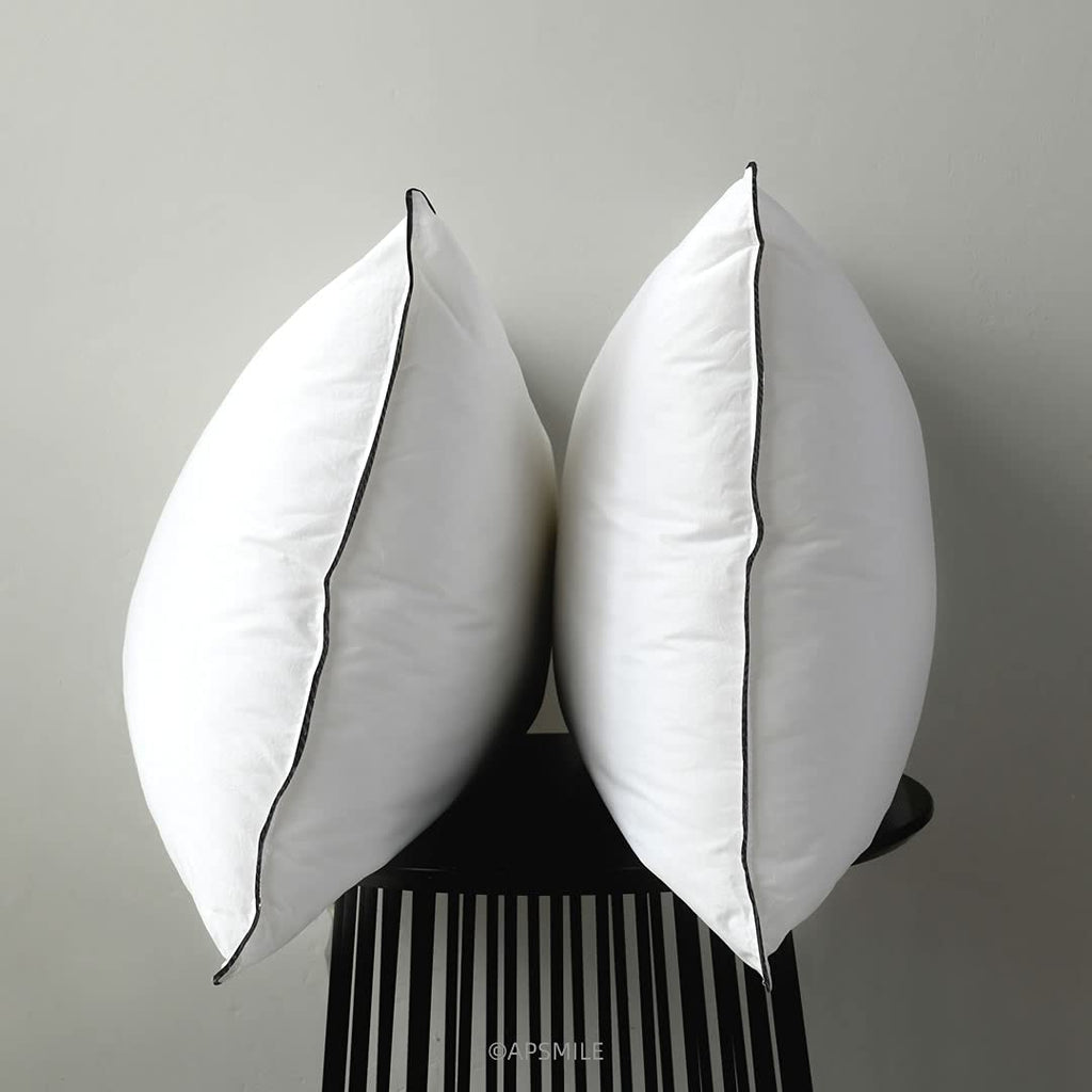Organic Feather Down Pillows Set of 2 King Size 100% Cotton Cover K830642