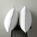 Organic Feather Down Pillows Set of 2 King Size 100% Cotton Cover K830642