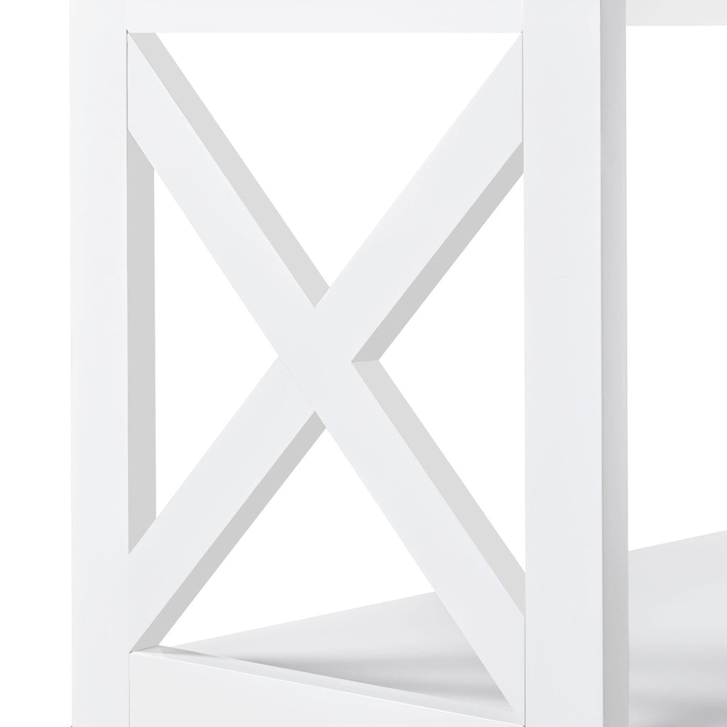 White 3-Tier Console Table G10632