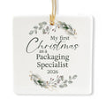 Ceramic 3-inch Square-Shaped Ornament C260