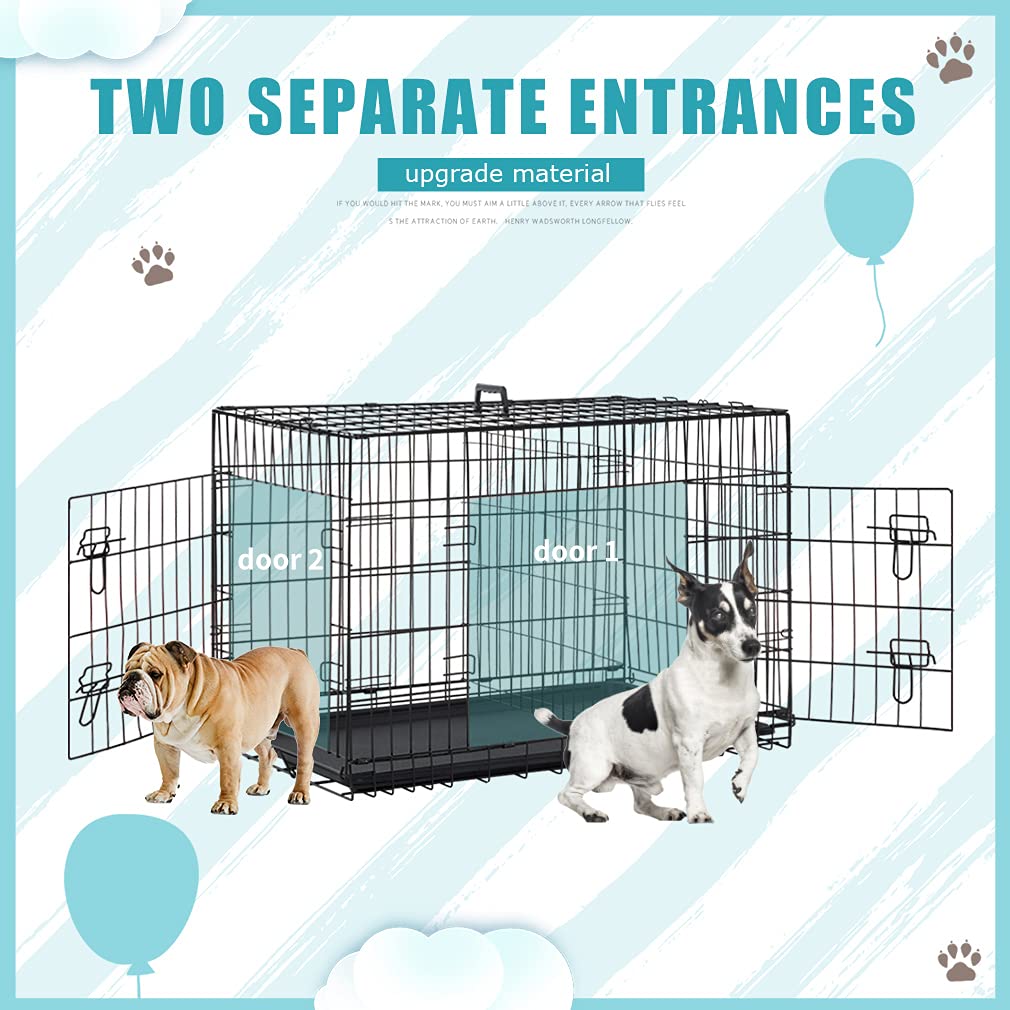 Black Metal Dog Crate E134