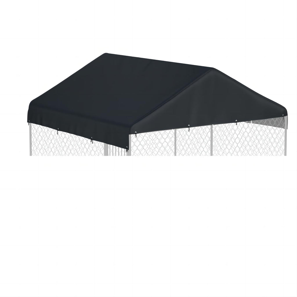 Black 10' x 10' Outdoor Dog Kennel Cover K8246