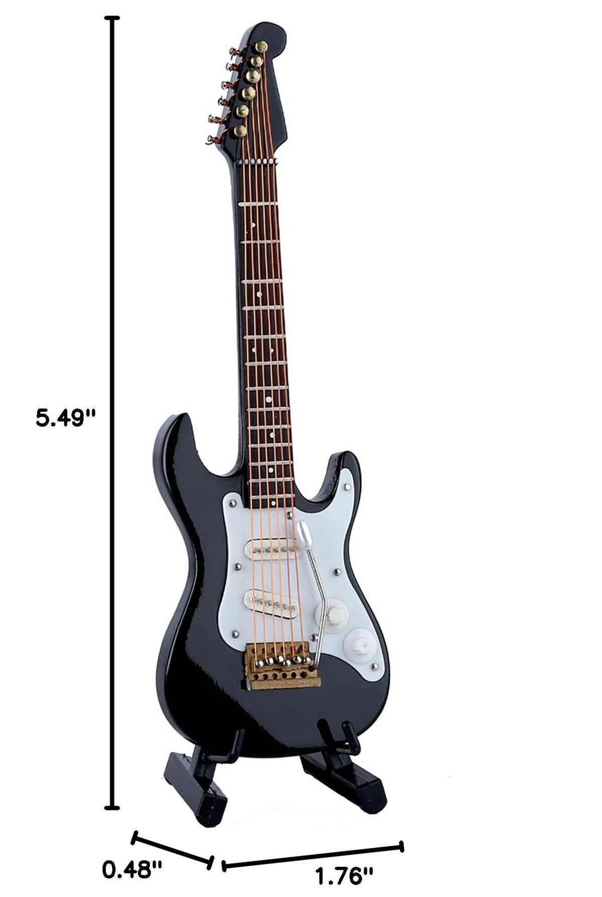Miniature Electric Guitar Replica with Stand and Case G7136