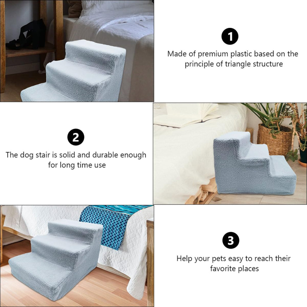 Gray Non-Slip Pet Stairs I7681