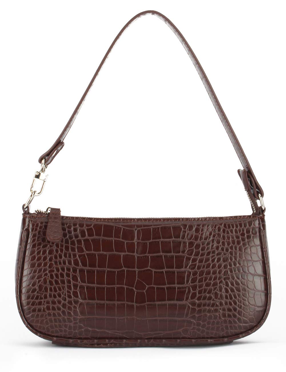 Crocodile Effect Faux Leather Clutch Shoulder Purse Handbag D18454