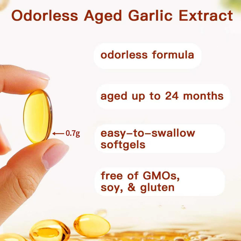 Odorless Organic Garlic Capsules 300 Count Y9019