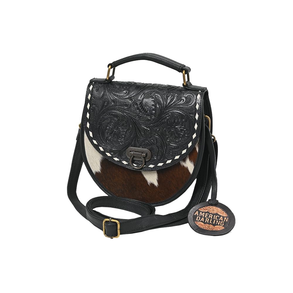 Genuine Leather Hair-On Cowhide Mini Crossbody Q68363