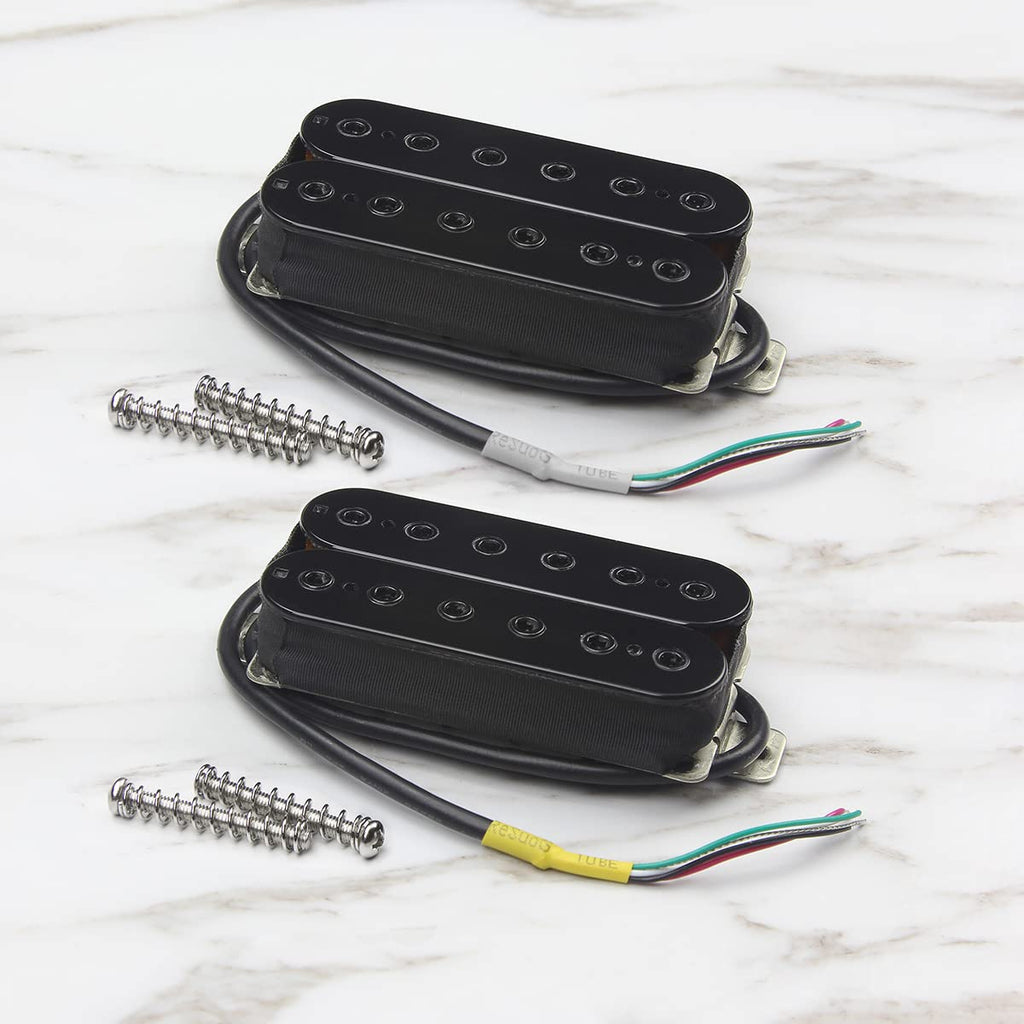 Alnico 5 Electric Guitar Humbucker Pickup Set Black R452