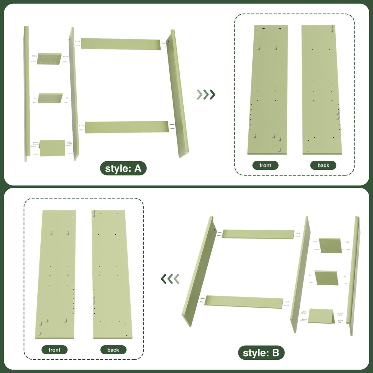 Green Over the Toilet Storage Cabinet with Adjustable Shelf L5402