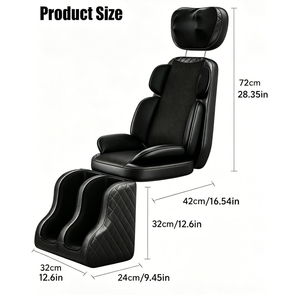 16D Electric Shiatsu Full Body Massage Mat with Foot Massager R58057