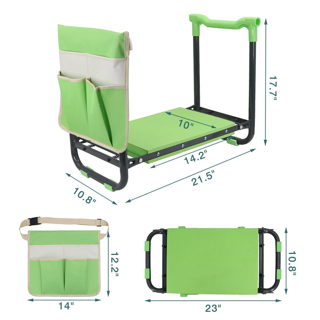 Foldable Garden Kneeler and Seat with Tool Storage Pouch U2575