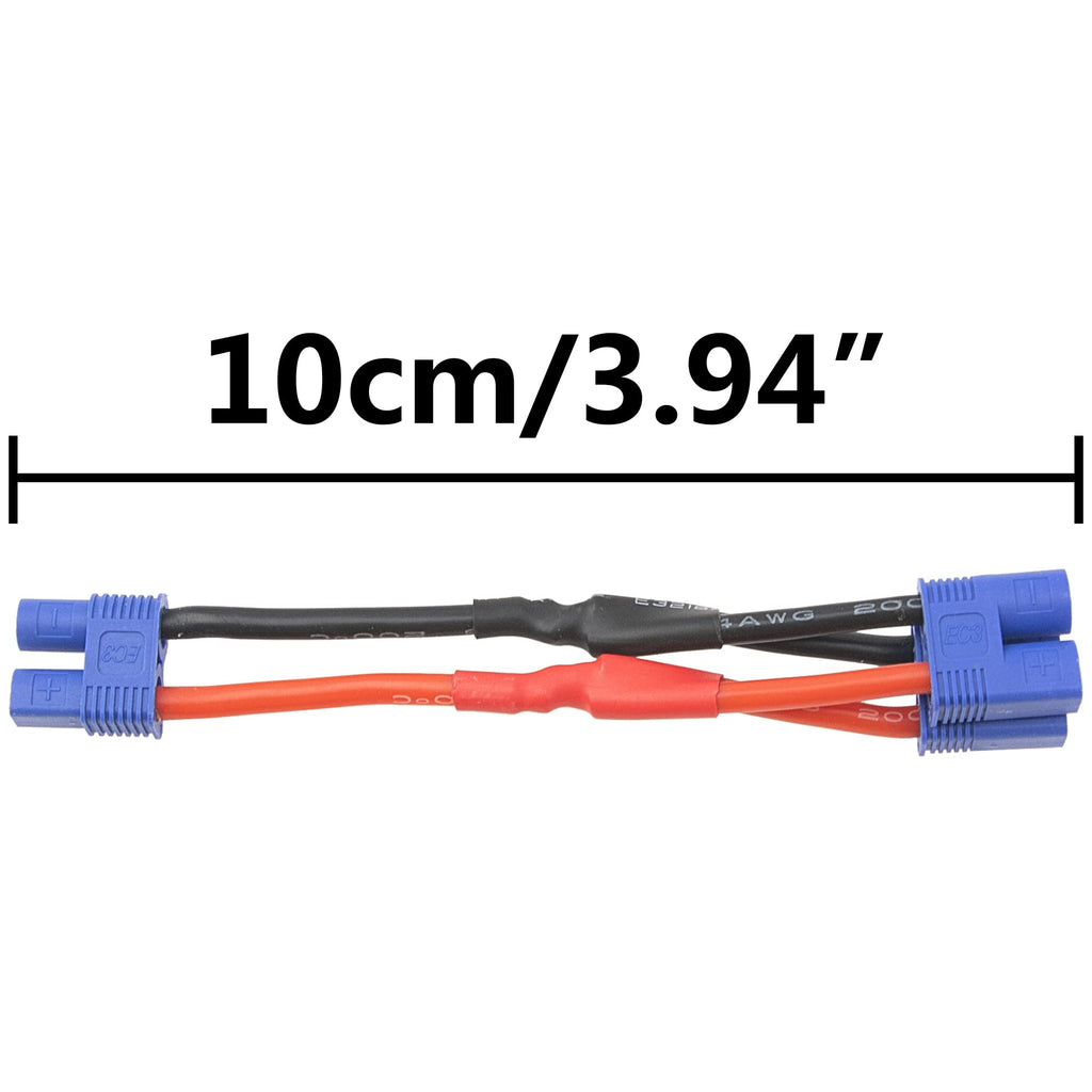 3Pcs 14AWG Silicone Y Splitter Cable Adapter 1 Female to 2 Male P4143