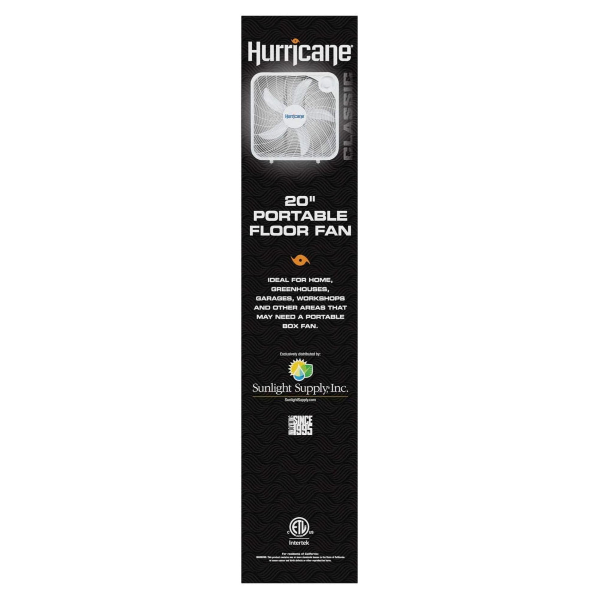 Black 3 Speed 20in Floor Box Fan I809670