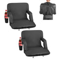 6 Adjustable Angle Padded Stadium Seat with Armrest B373668