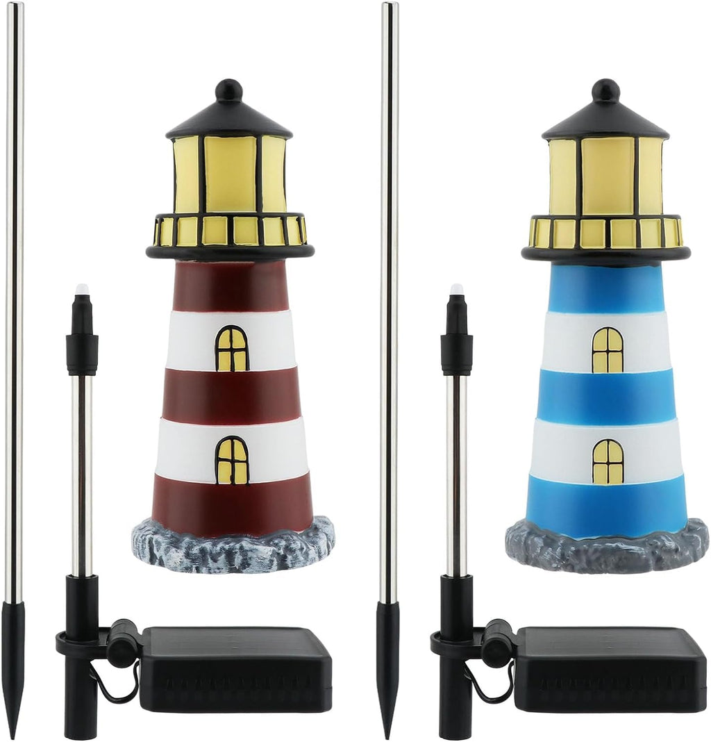 Solar Lighthouse, 2 PCS, 7 Colors Changing Y464