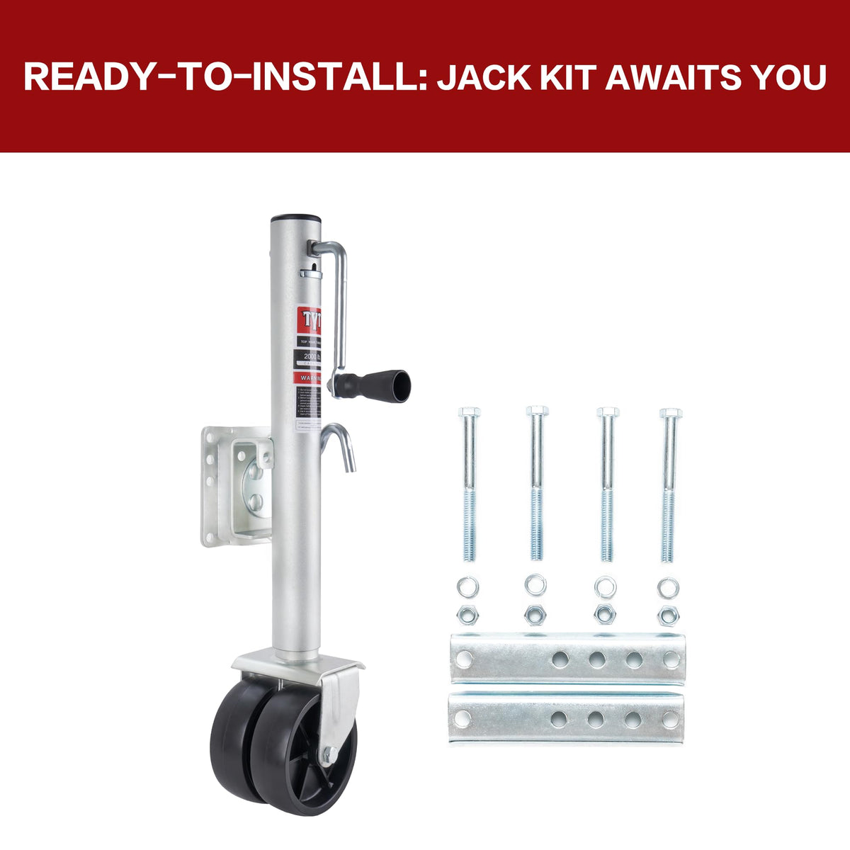 2000 lbs Boat Trailer Jack with Wheel B9466