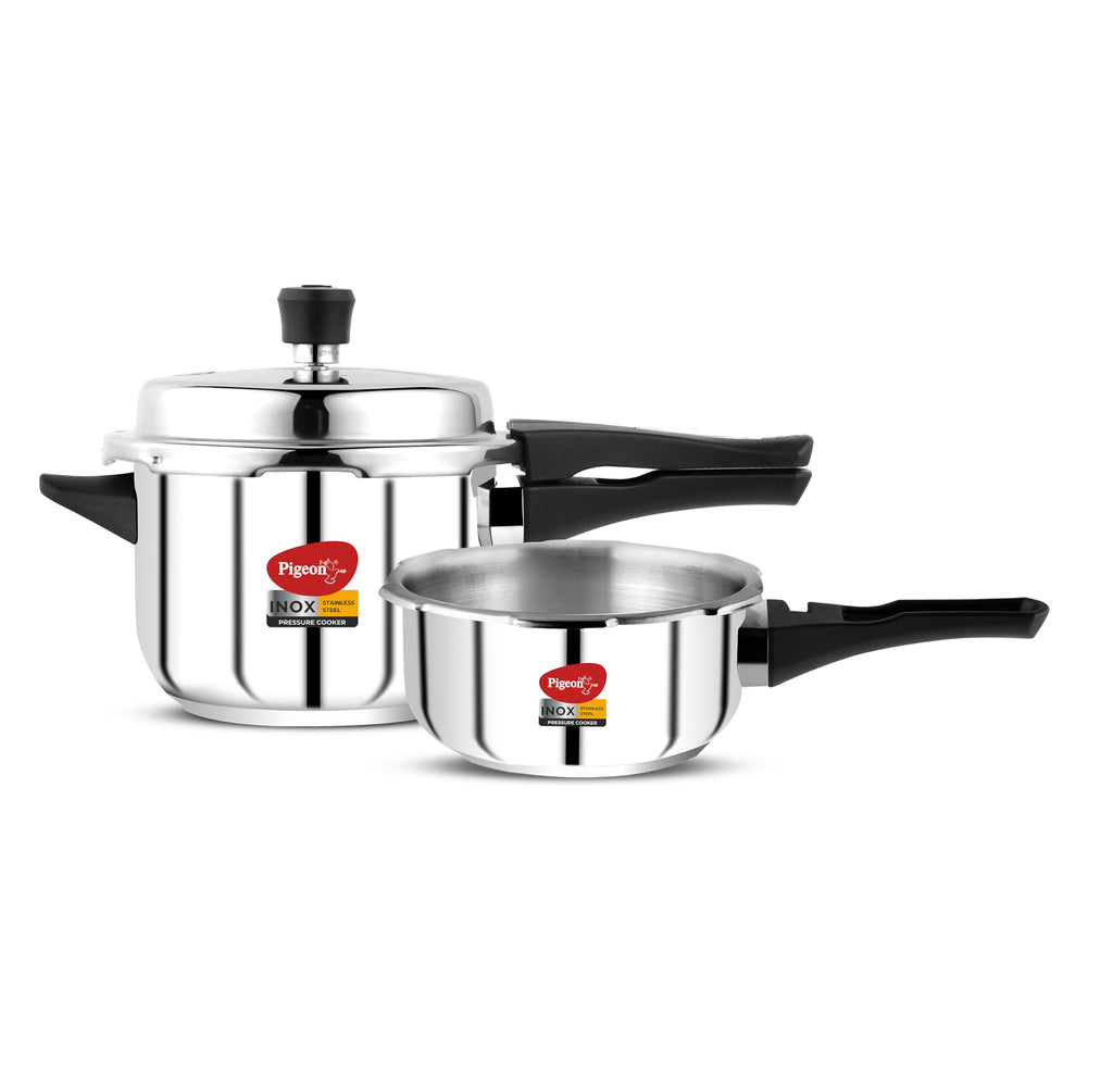 Stainless Steel Pressure Cooker Combo with Induction Base, Outer Lid 2 Liter and 3 Liter Z940