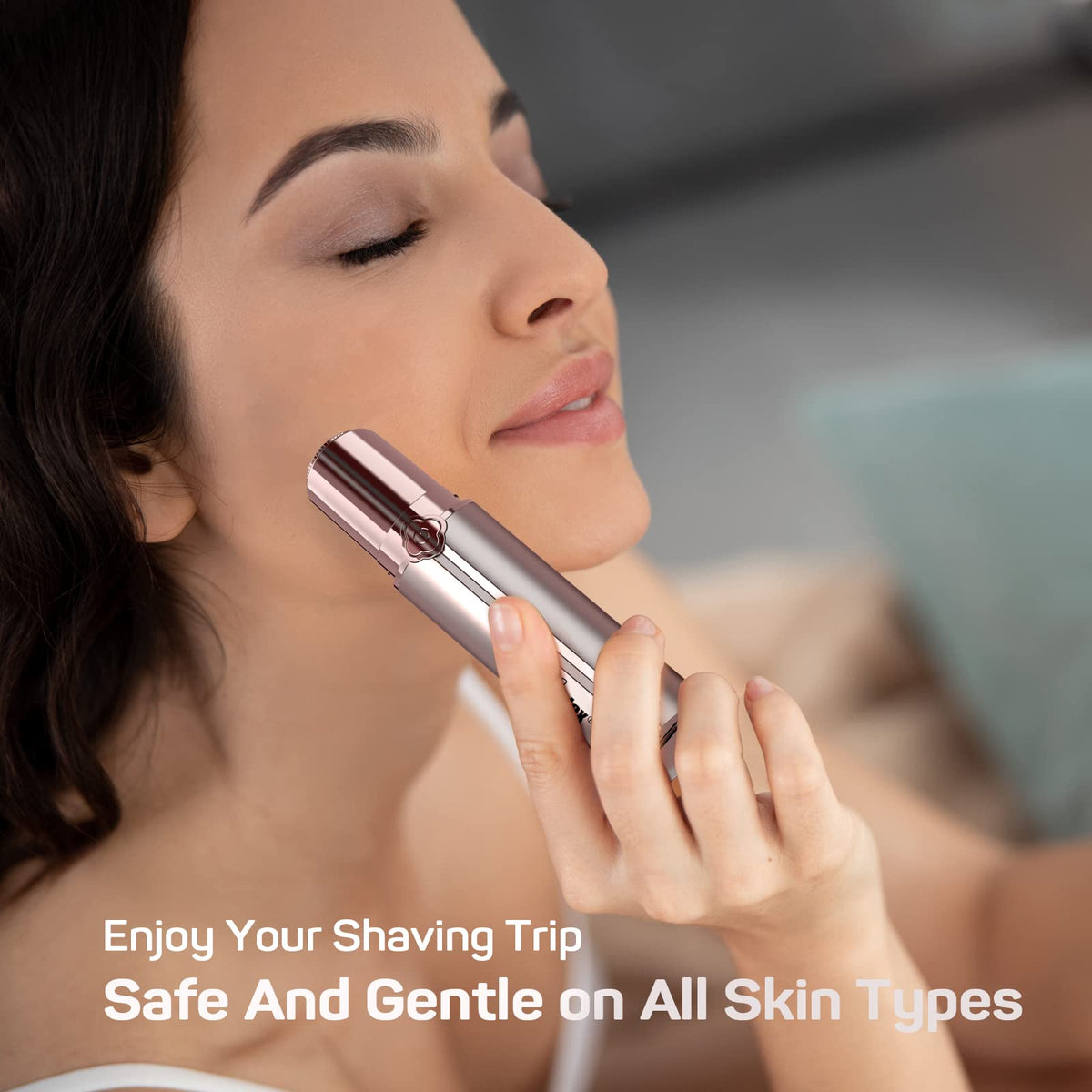 Electric Painless Facial Hair Remover with 2 Replacement Heads R859