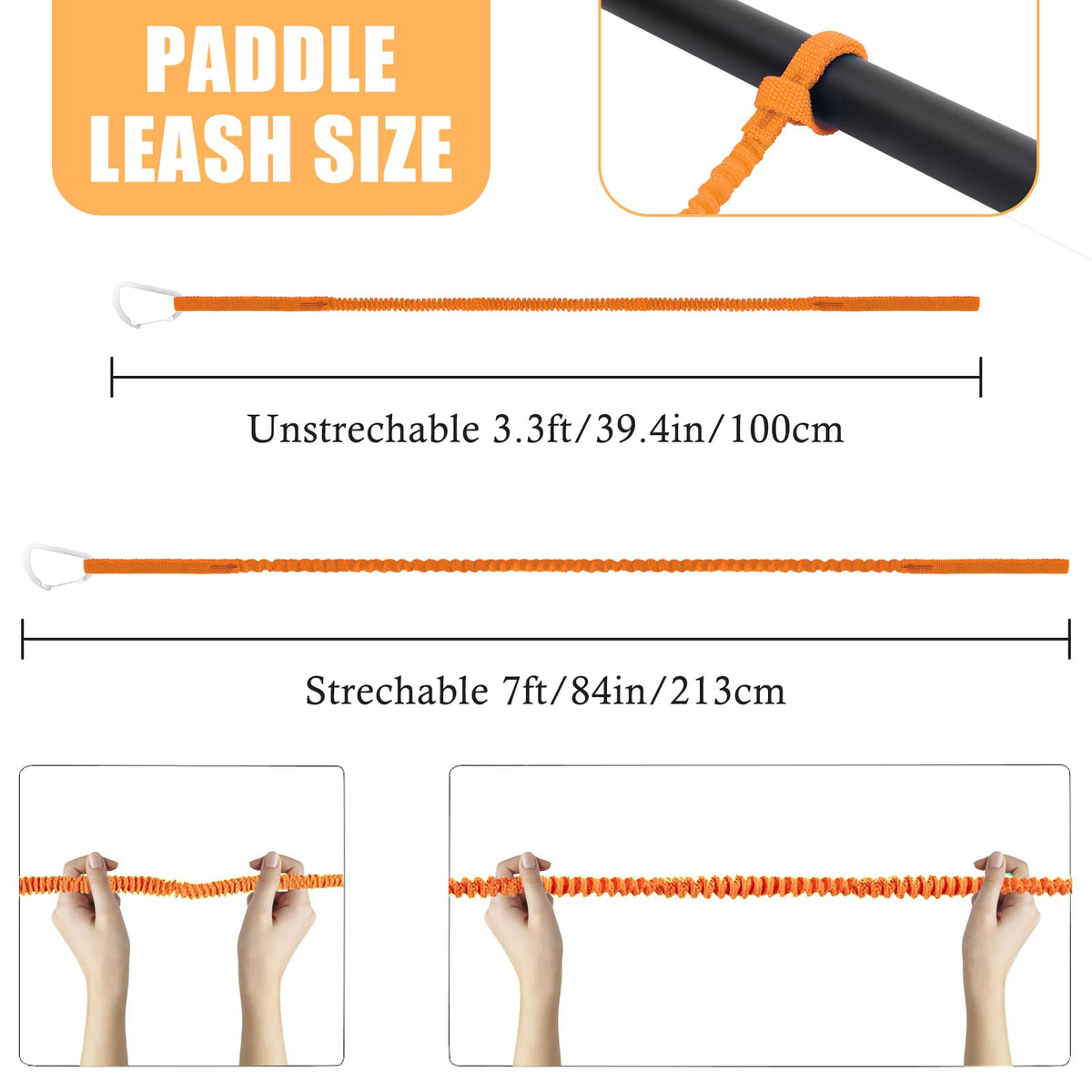 Kayak Paddle Board Leash Stretchable Strap B287