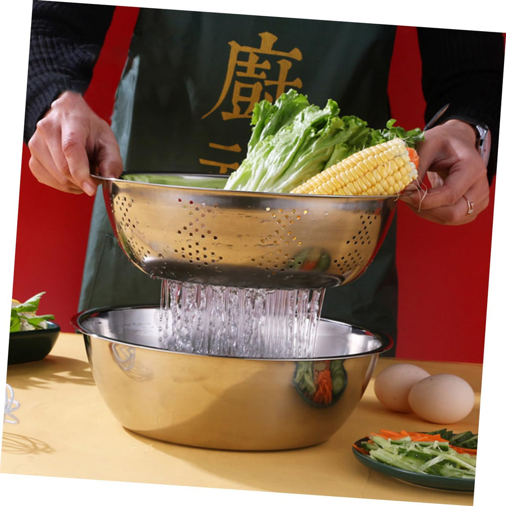 Metal Vegetable Washing Basket Strainer Bowl P912
