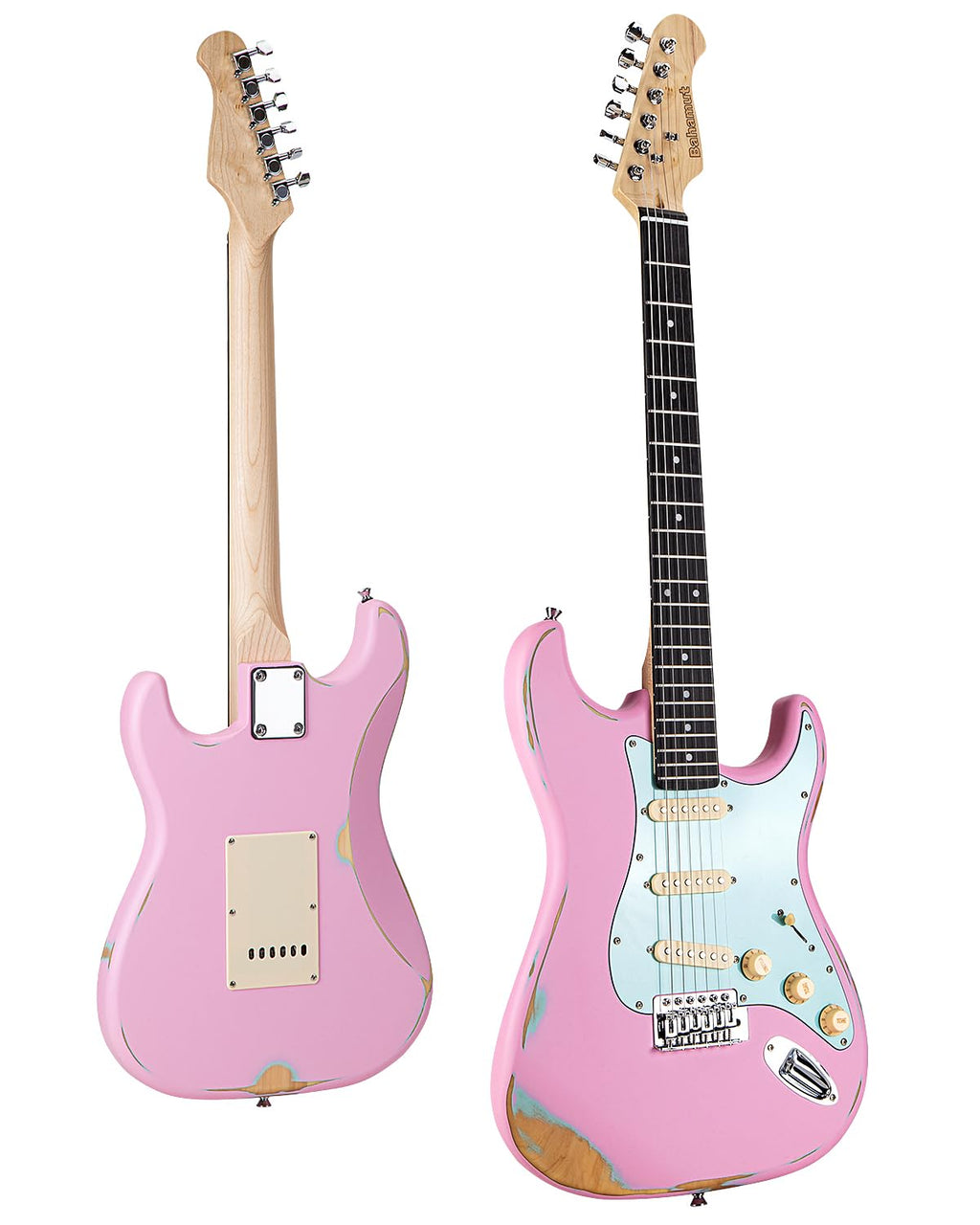 39" Pink & Blue Electric Guitar W494