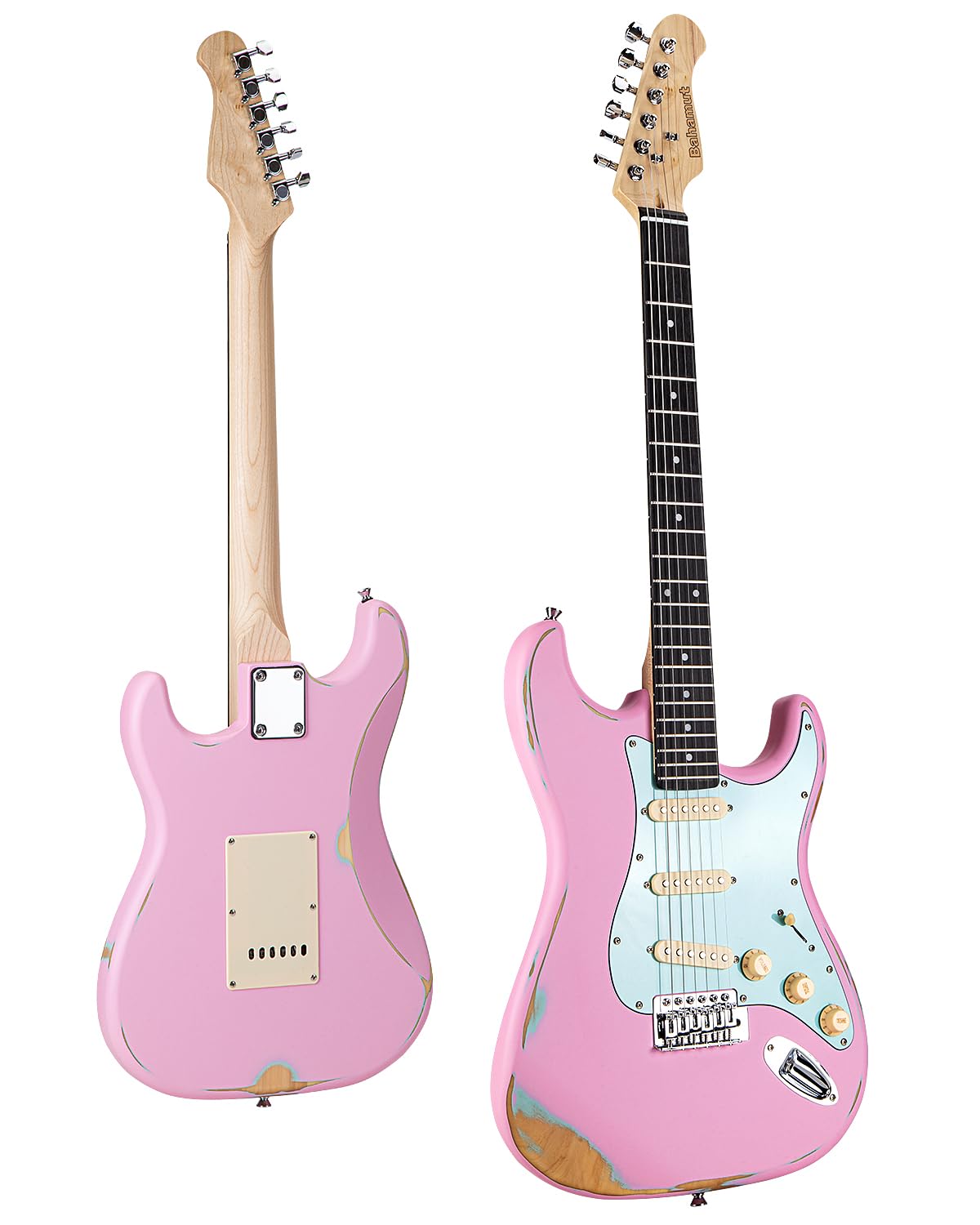 39" Pink & Blue Electric Guitar W494