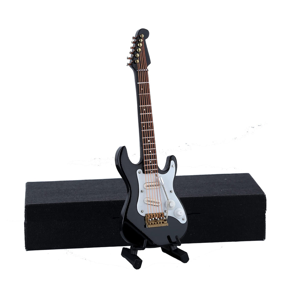 Miniature Electric Guitar Replica with Stand and Case G7136