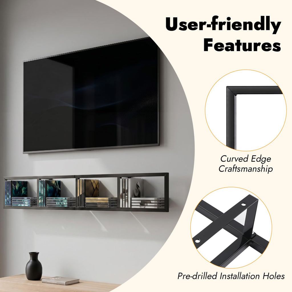 5Pcs Wall Mount Media Storage Rack I3906