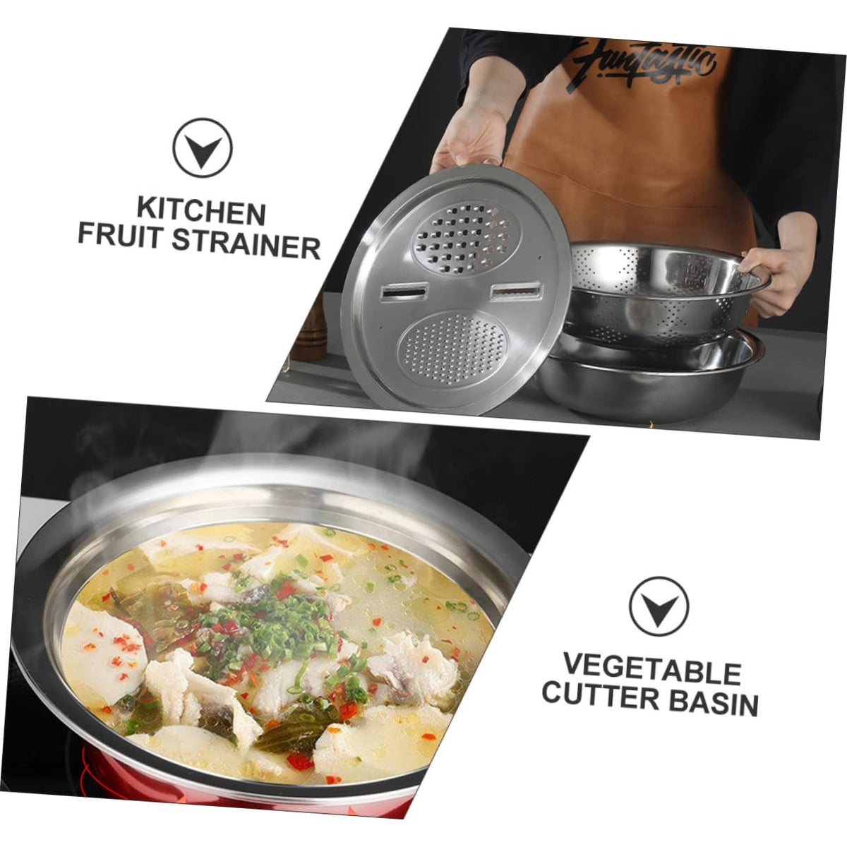 Metal Vegetable Washing Basket Strainer Bowl P912