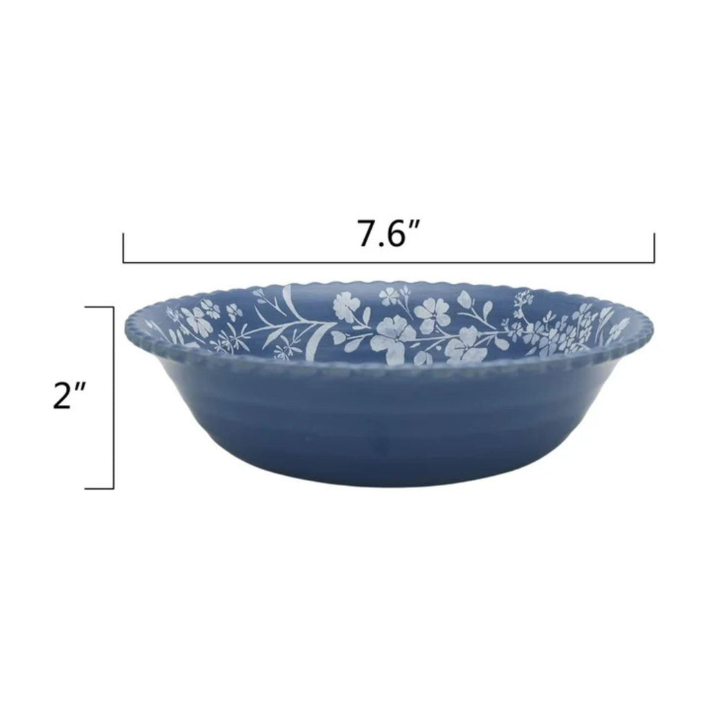 12-Piece Bamboo Melamine Dinnerware Set, Service for 4, Blue O3785