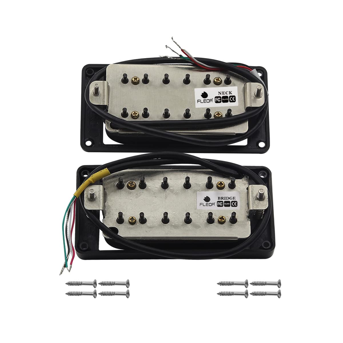 Alnico 5 Electric Guitar Humbucker Pickup Set Black R452