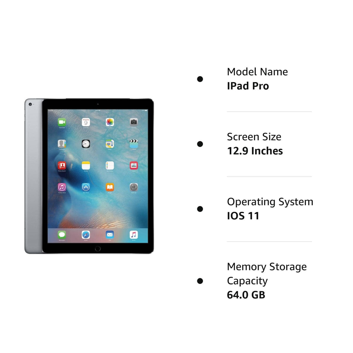 iPad Pro 2 12.9in 64GB Wi-Fi Space Gray H873262