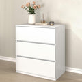 White 3 Drawer Wood Dresser A863141