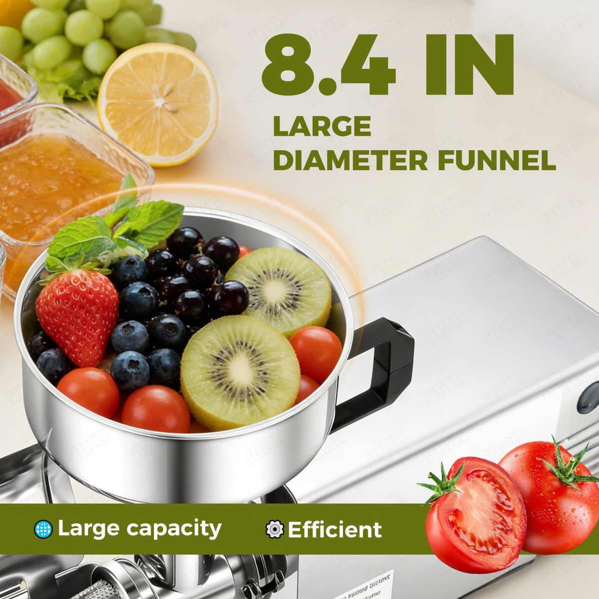 450W Metal Tomato Sauce Maker 8.5in Food-Grade Stainless Steel K888