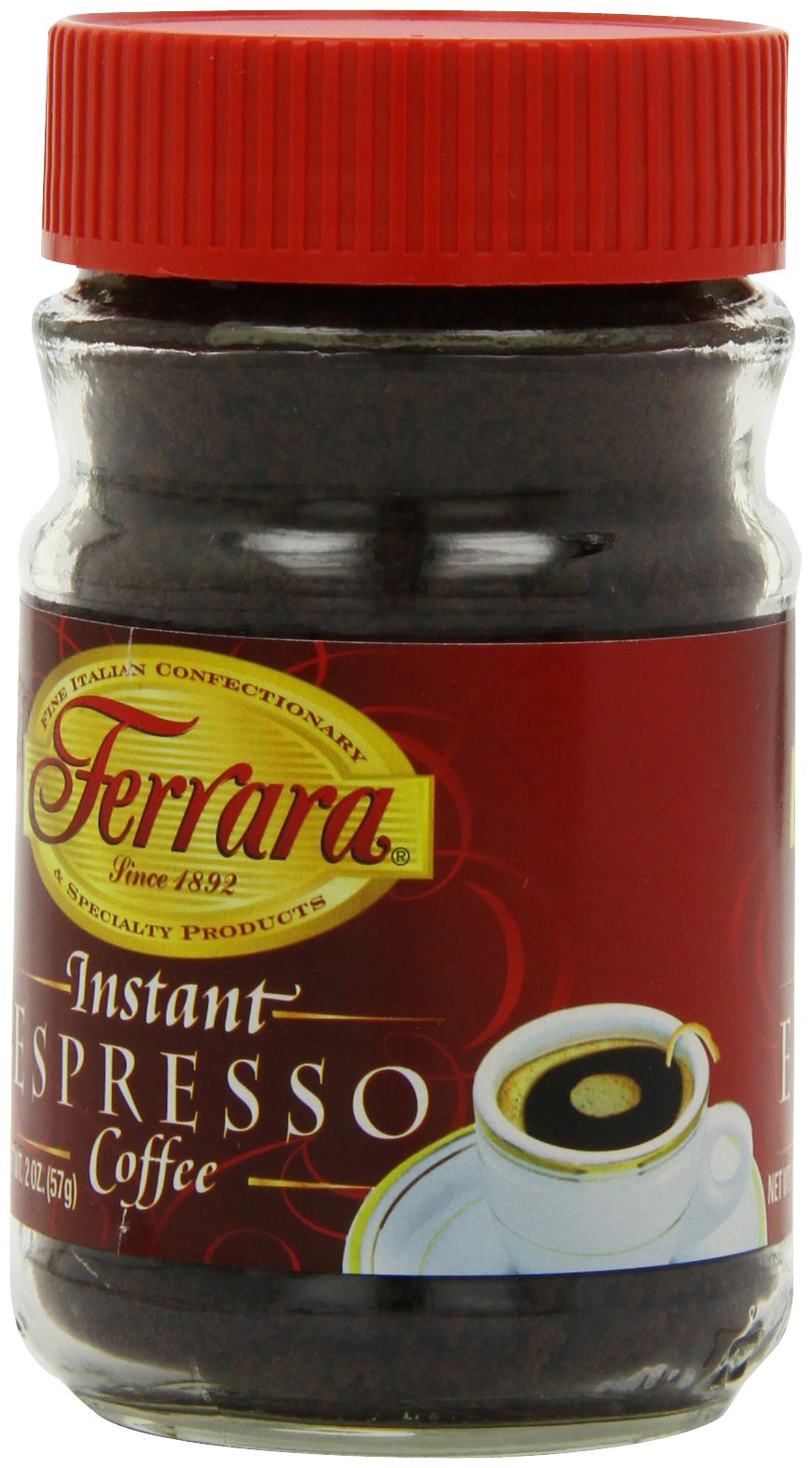 Instant Espresso Coffee 2 oz Glass Jars Pack of 6 E5637