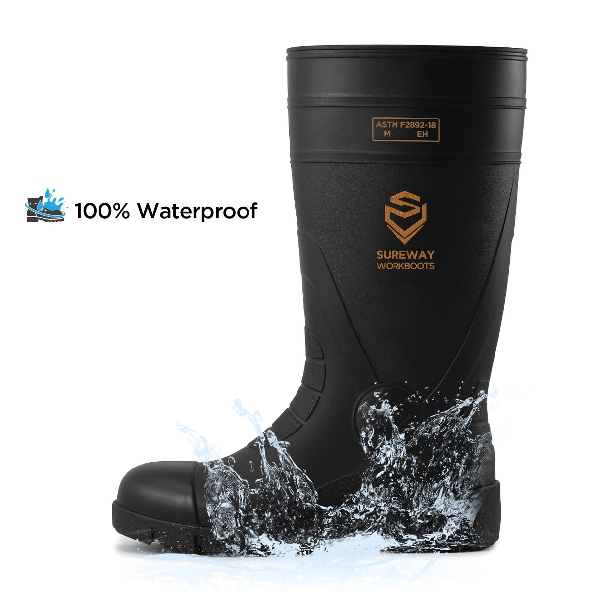 PVC Waterproof Knee-High Work Boots M883