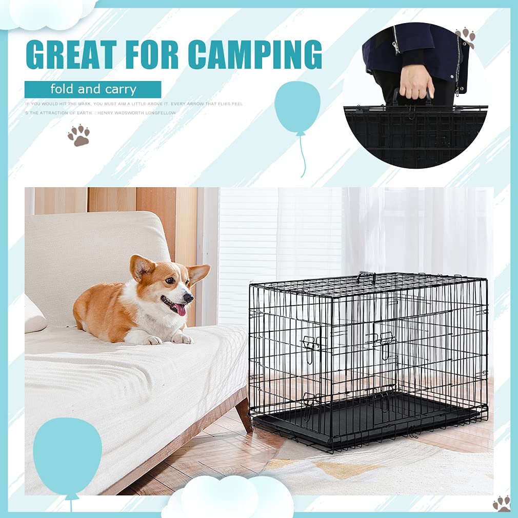 Black Metal Dog Crate E134