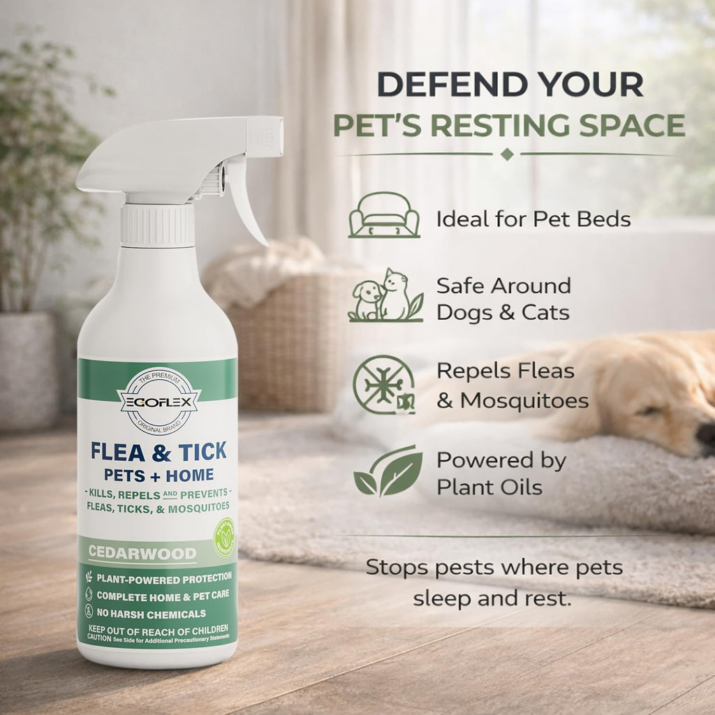 Plant-Based Flea Spray with Cedarwood Scent 16 Oz Z3589